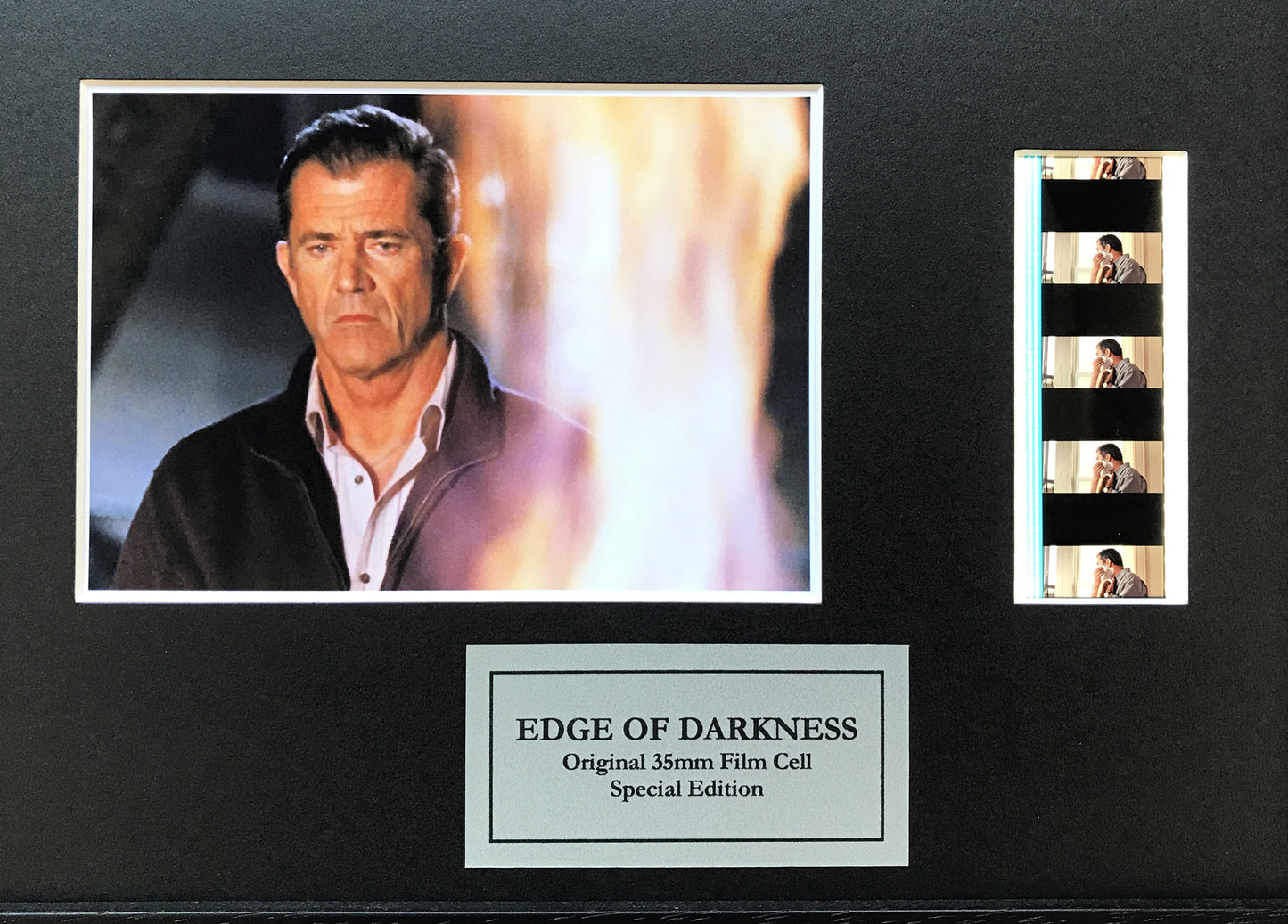 Hand crafted display featuring original film cells for Edge of Darkness fans v1