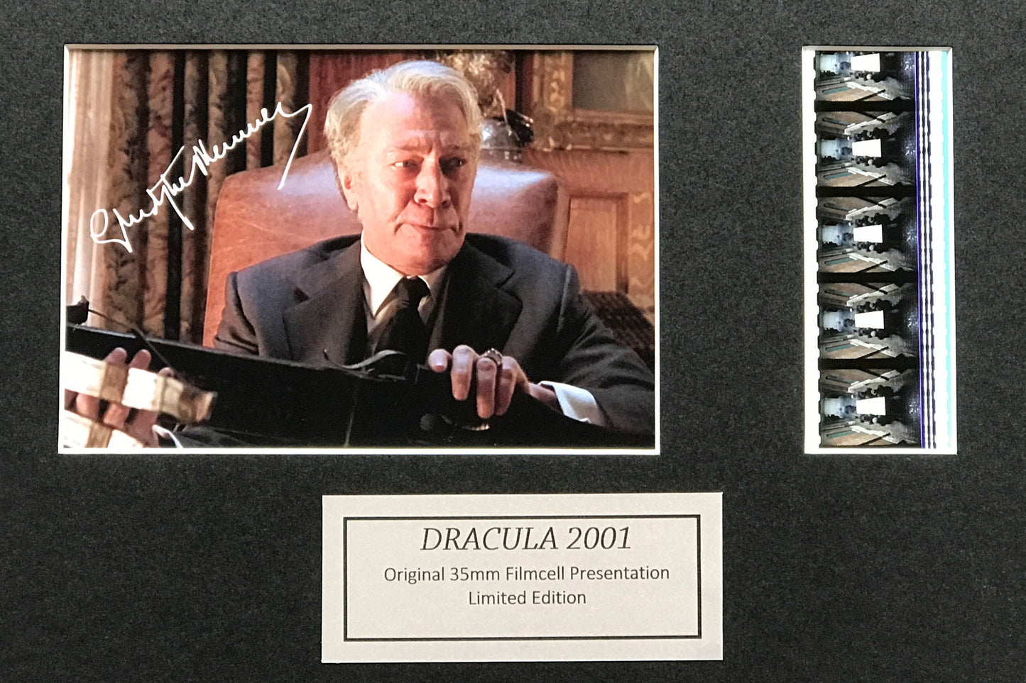Hand crafted display featuring original 35mm filmcells for DRACULA 2000 fans vSR