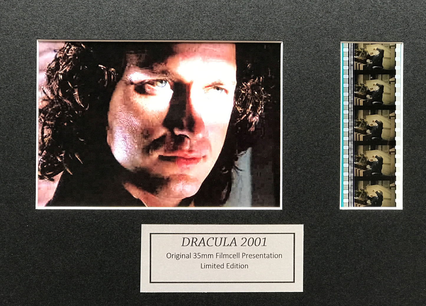 Handmade display featuring original film cells for DRACULA (Gerard Butler) fans