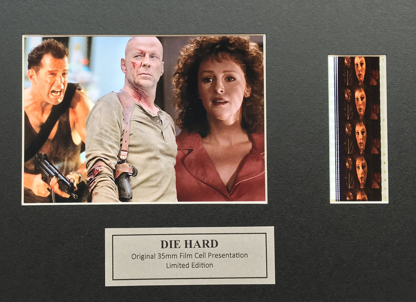 Hand crafted display with original film cells for a Die Hard BRUCE WILLIS fan v3