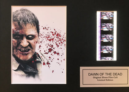 Handmade display featuring original 35mm filmcells for a DAWN of THE DEAD fan v1