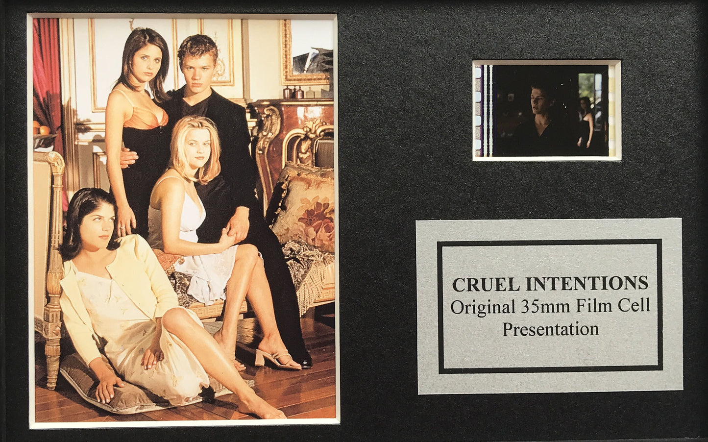 Hand crafted display inc original Mini 35mm film cells for CRUEL INTENTIONS fans