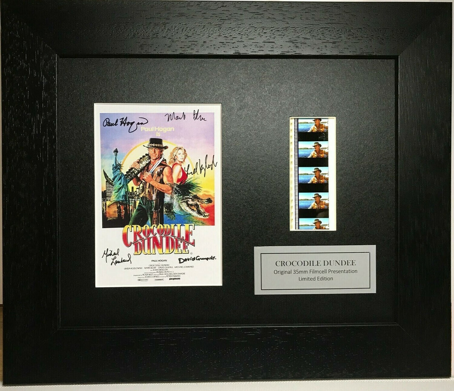 Hand crafted display featuring original film cells for CROCODILE DUNDEE fans vSR