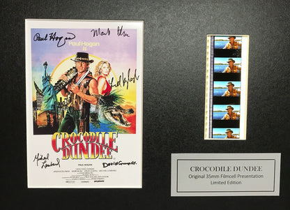 Hand crafted display featuring original film cells for CROCODILE DUNDEE fans vSR