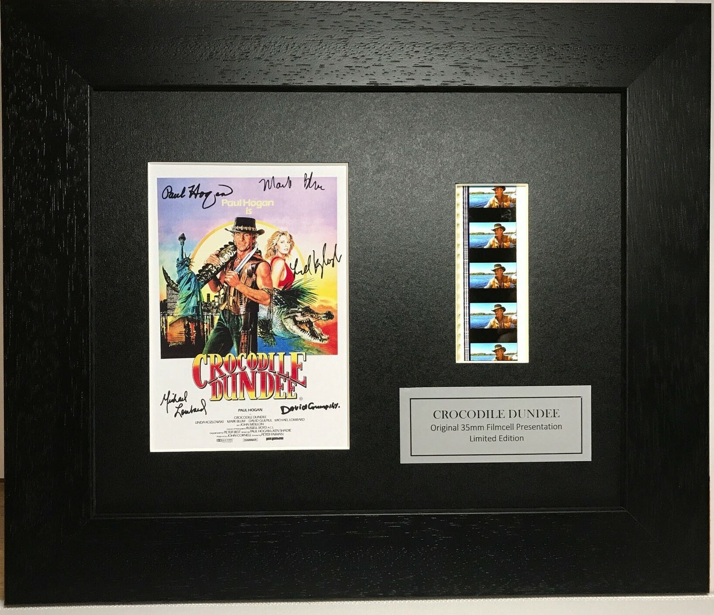Hand crafted display featuring original film cells for CROCODILE DUNDEE fans vSR