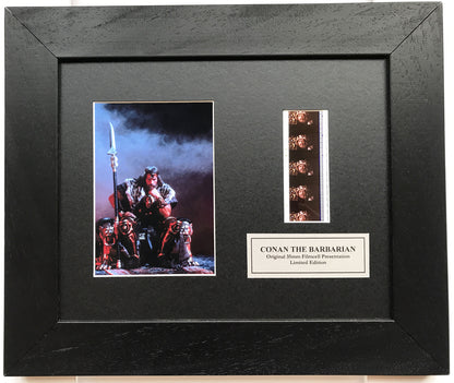 Hand crafted display featuring original film cells for Conan The Barbarian fans