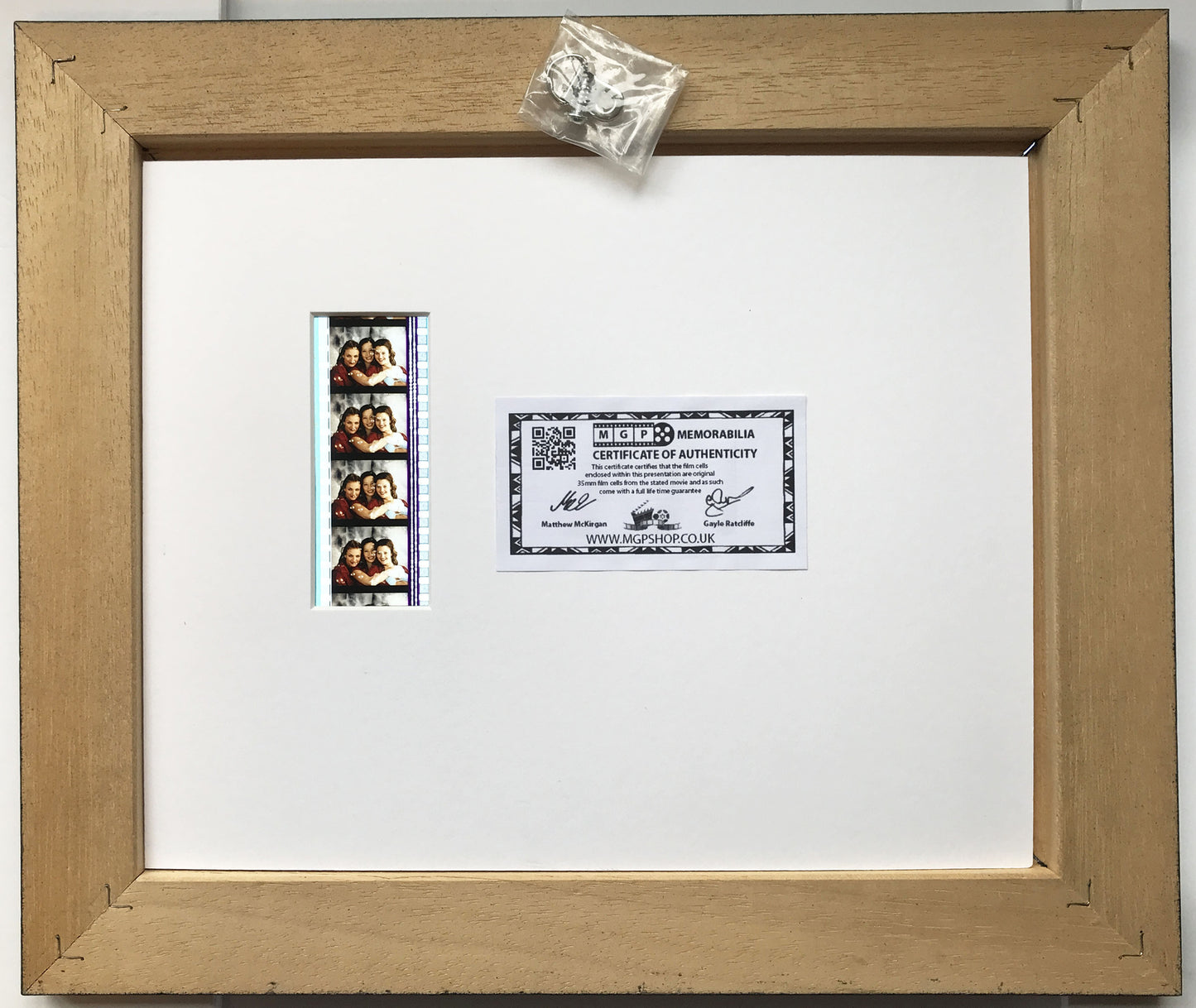 Hand crafted display featuring original 35mm filmcells for CHARLIE'S ANGELS fans
