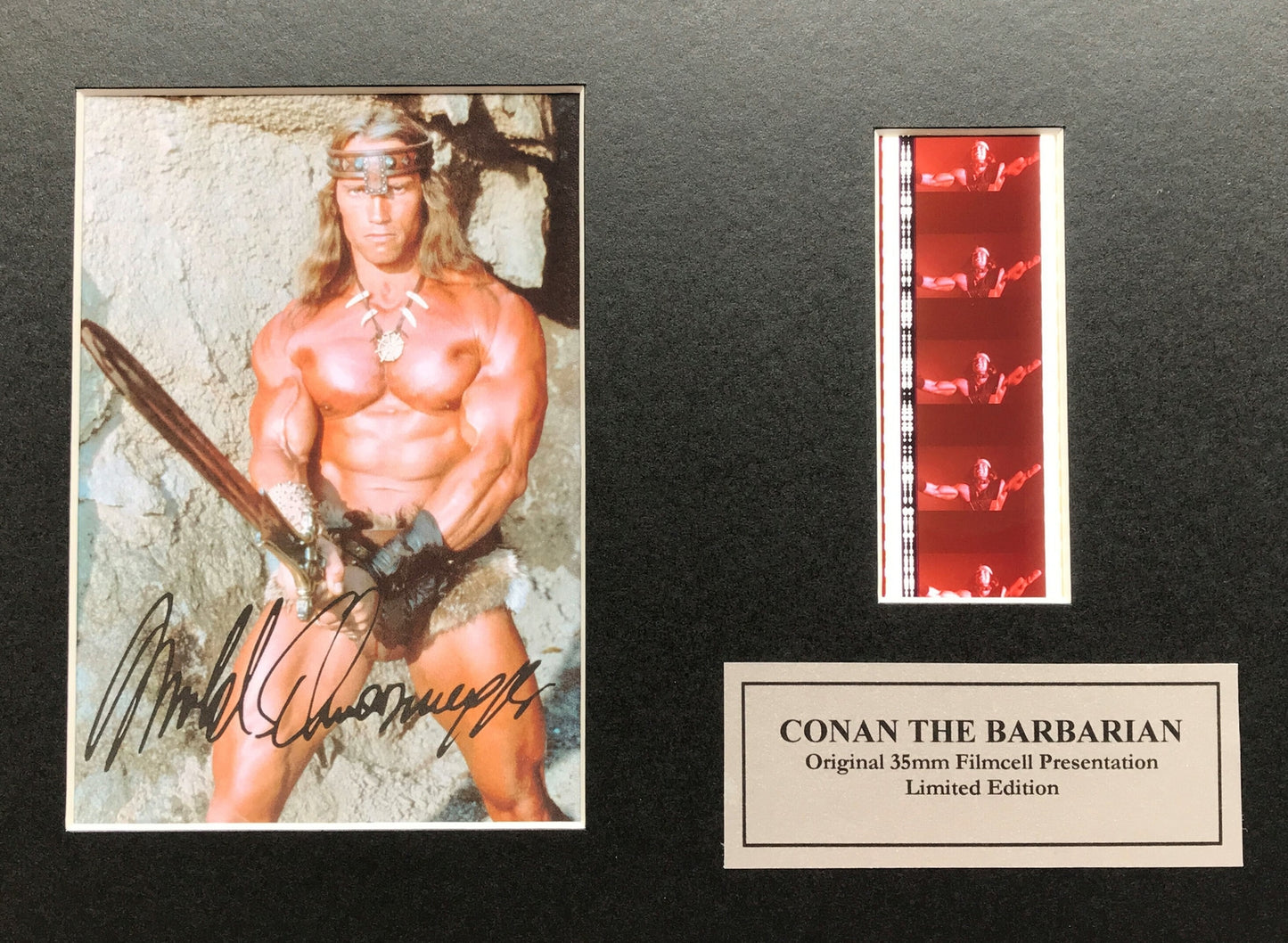 Handmade display featuring original film cells for CONAN THE BARBARIAN fans vSR