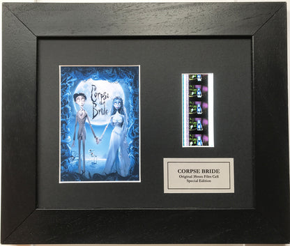Hand crafted display featuring original film cells for CORPSE BRIDE  fans + COA