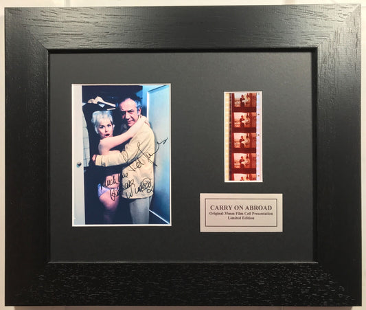 Hand crafted display featuring original film cells for CARRY ON ABROAD fans vSR