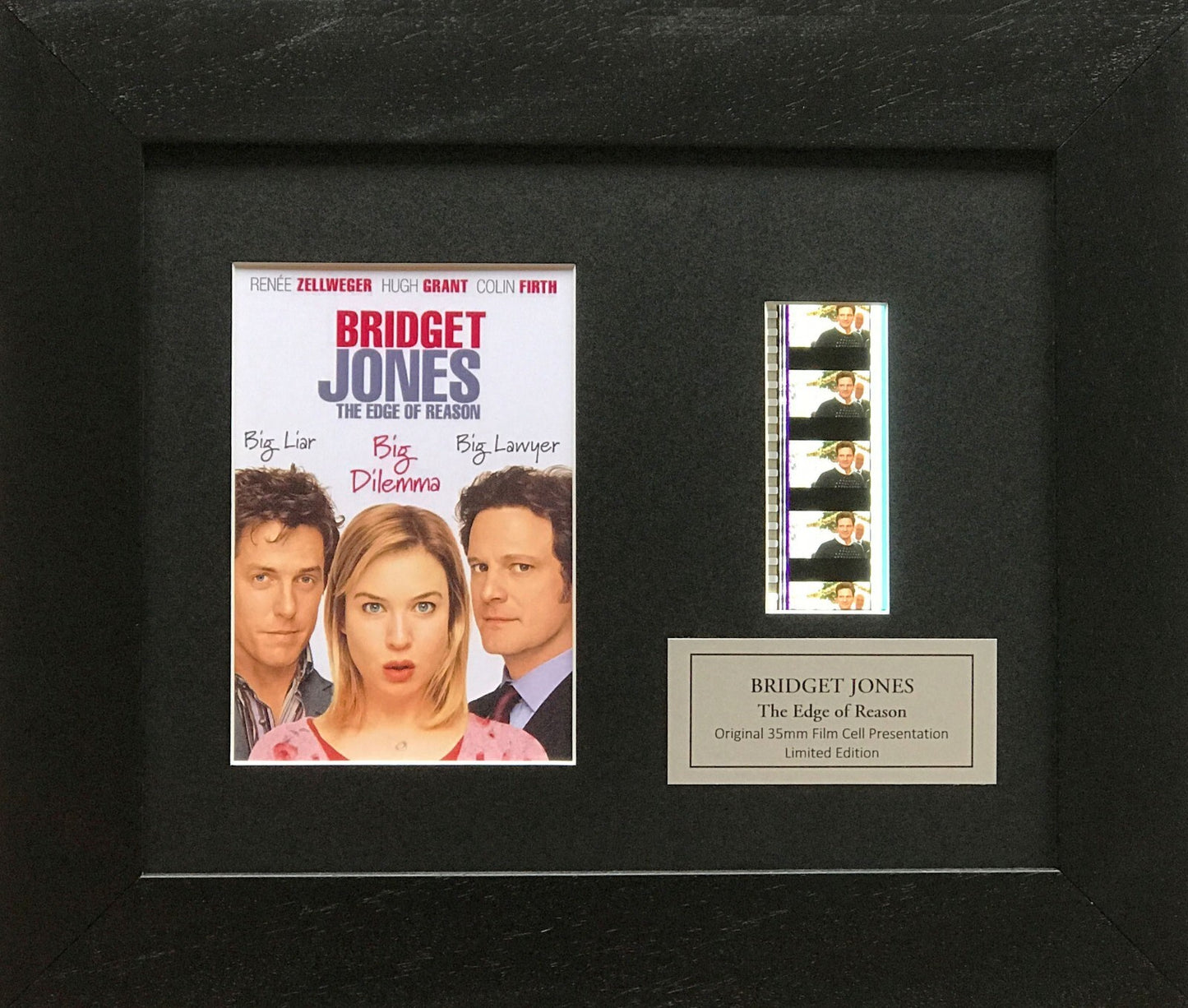 Hand crafted display featuring original 35mm film cells for BRIDGET JONES fans