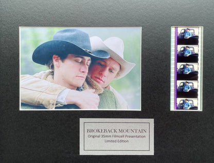 Hand crafted display featuring original filmcells for BROKEBACK MOUNTAIN fans v1