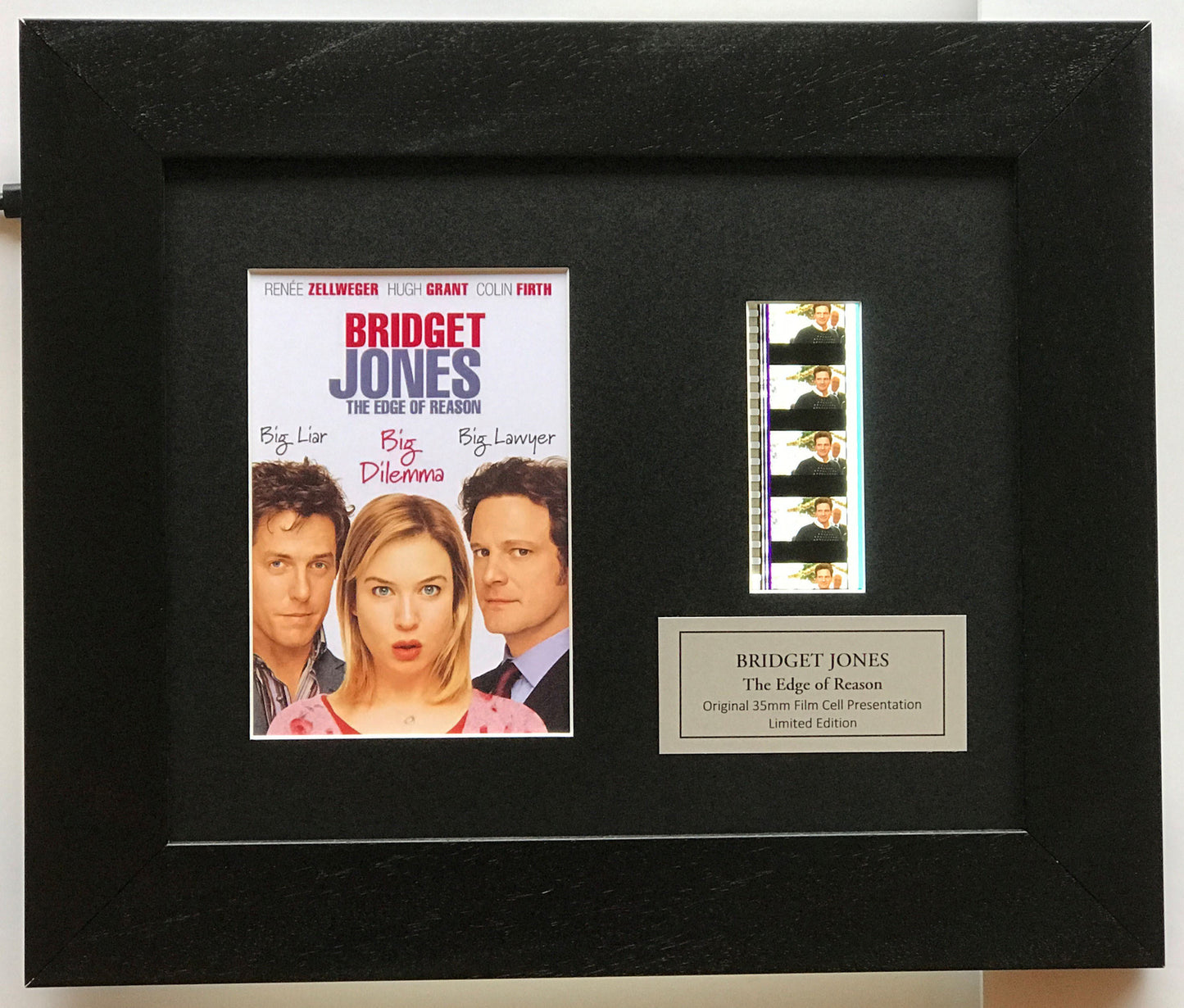 Hand crafted display featuring original 35mm film cells for BRIDGET JONES fans
