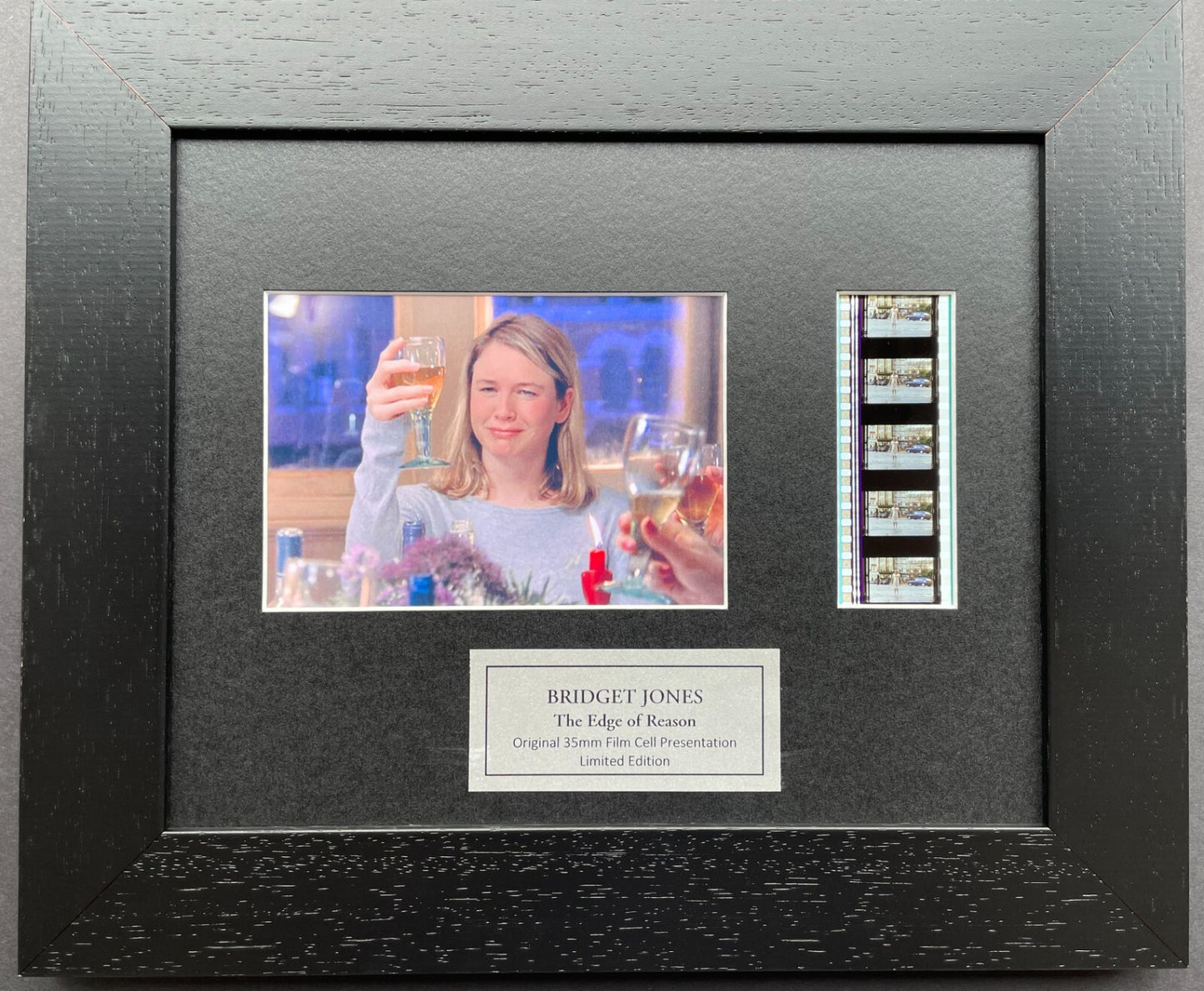 Hand crafted display featuring original 35mm film cells for BRIDGET JONES v2
