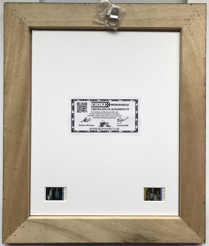 Handmade display featuring original 35mm film cells for BOWIE & JAGGER 1985 fans