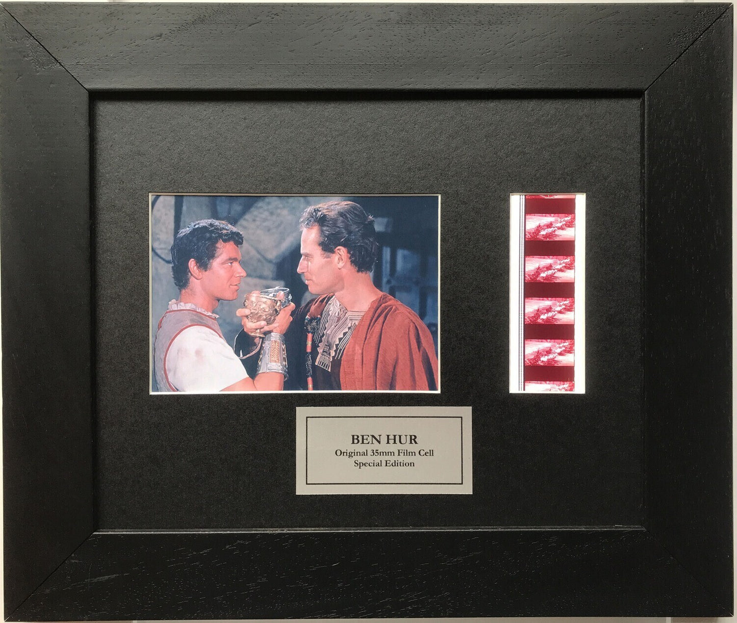 Hand crafted display featuring original 35mm film cells for BEN HUR fans v2