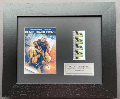 Handmade display featuring original 35mm film cells for BLACK HAWK DOWN fans v1