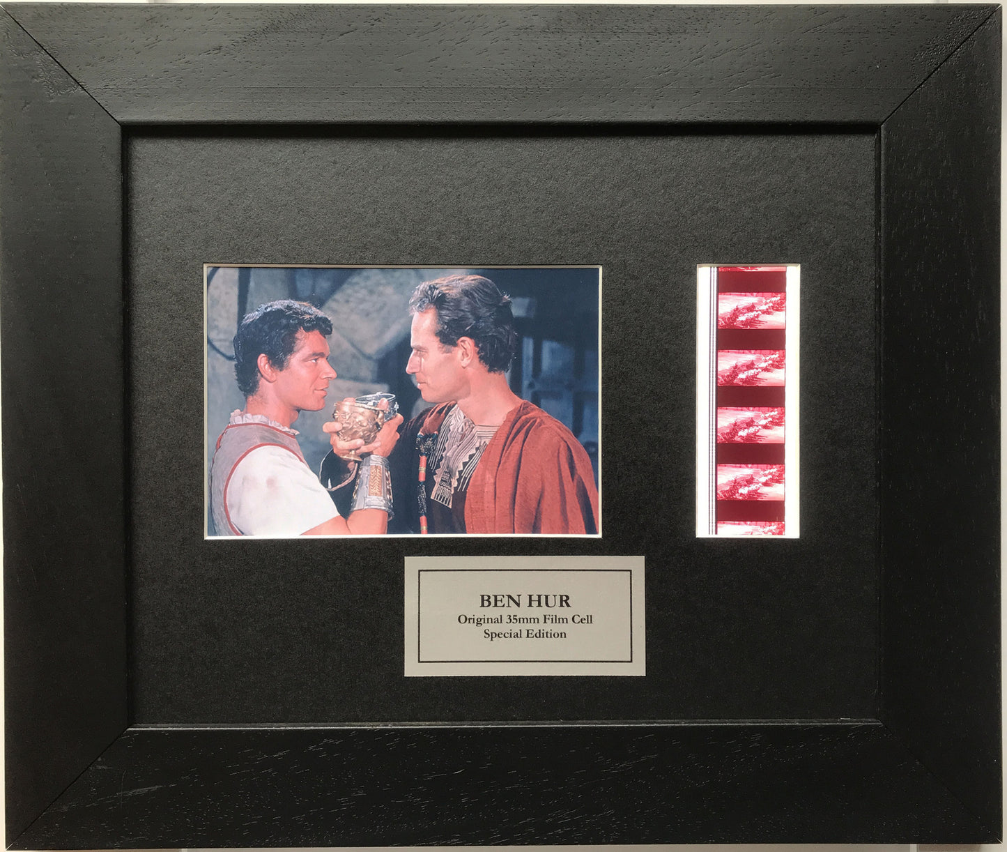 Hand crafted display featuring original 35mm film cells for BEN HUR fans v2