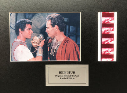 Hand crafted display featuring original 35mm film cells for BEN HUR fans v2