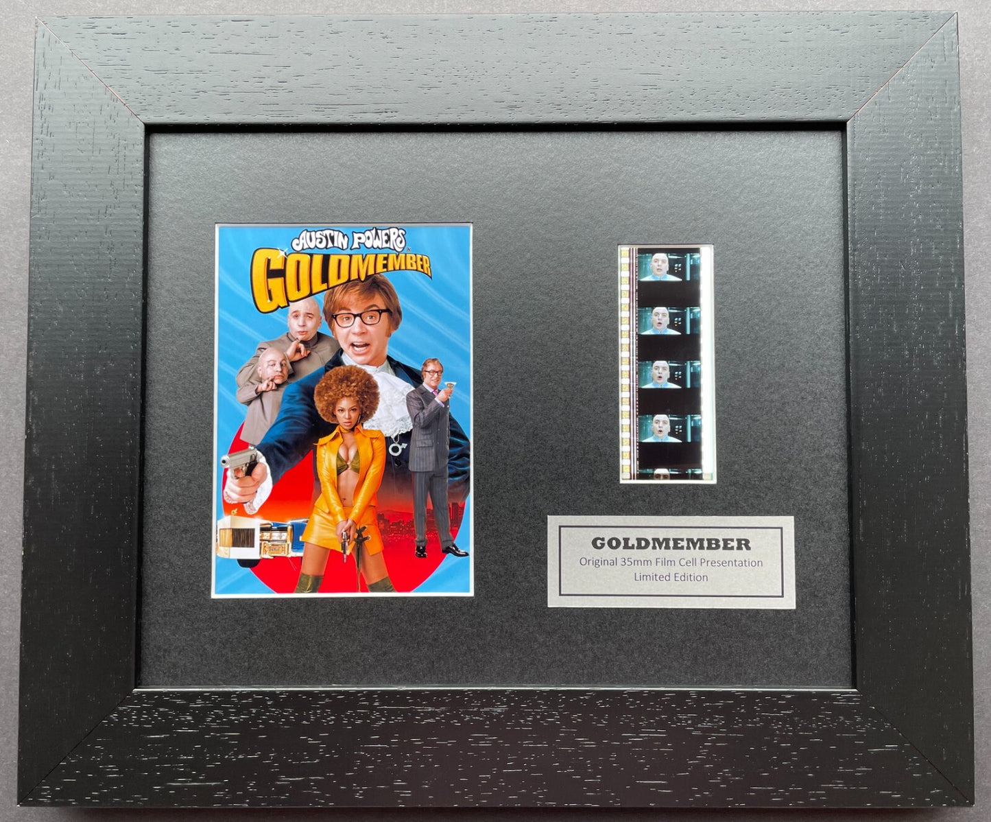 Hand crafted display featuring original 35mm filmcells for AUSTIN POWERS fans v1
