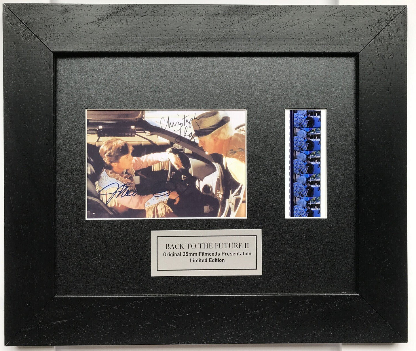 BACK To The FUTURE II Signed Repro + Original Film Cells in Quality Wood Frame
