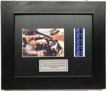 BACK To The FUTURE II Signed Repro + Original Film Cells in Quality Wood Frame