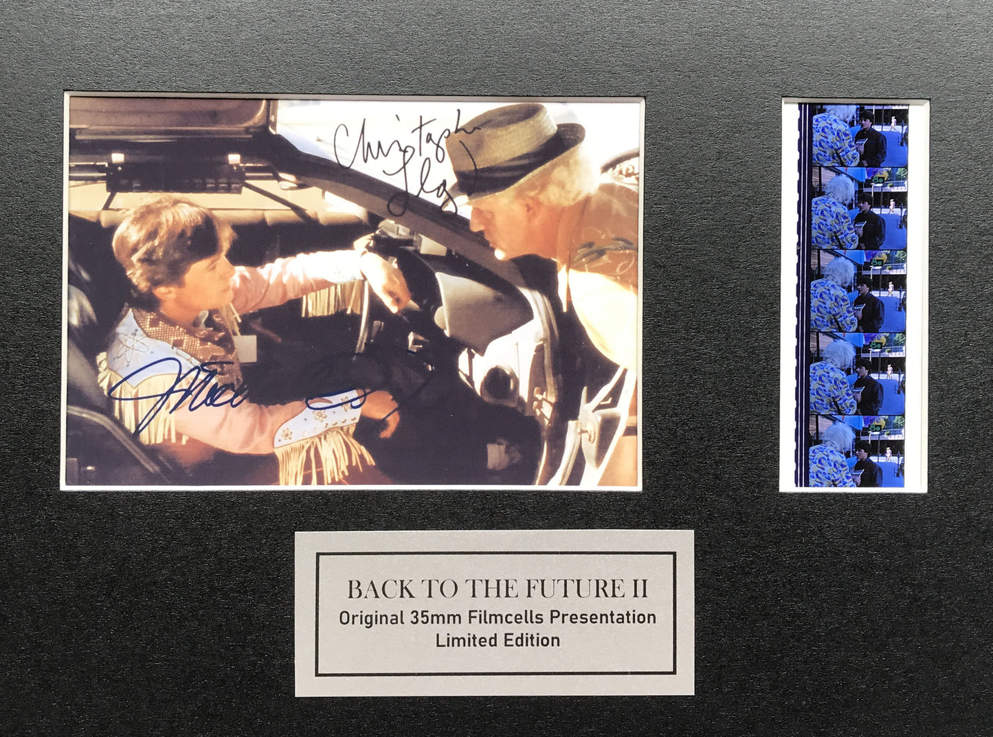 BACK To The FUTURE II Signed Repro + Original Film Cells in Quality Wood Frame