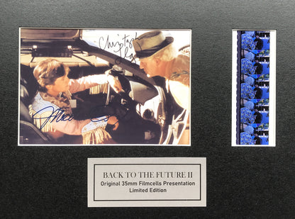 BACK To The FUTURE II Signed Repro + Original Film Cells in Quality Wood Frame