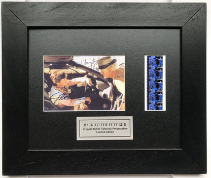 BACK To The FUTURE II Signed Repro + Original Film Cells in Quality Wood Frame