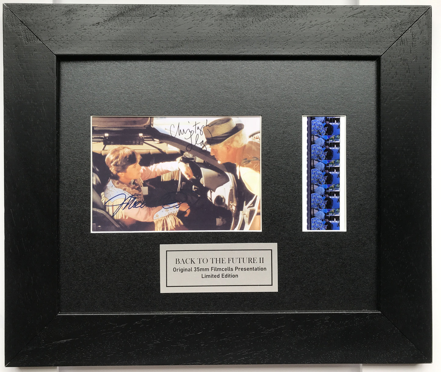 BACK To The FUTURE II Signed Repro + Original Film Cells in Quality Wood Frame