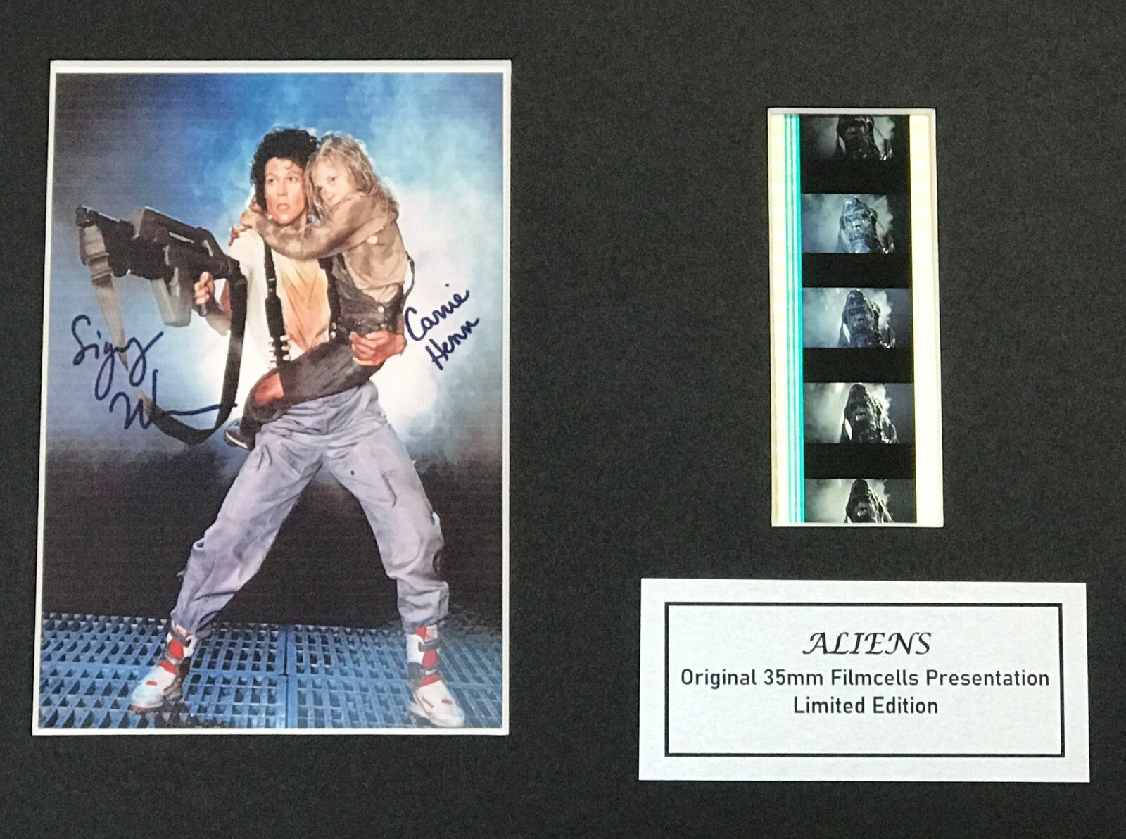 Hand crafted display featuring original 35mm film cells for ALIENS 1986 fans vSR