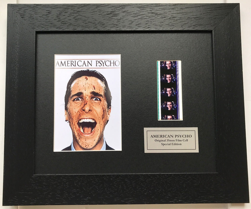 AMERICAN PSYCHO Handcrafted Presentation with Original 35mm Filmcell Memorabilia