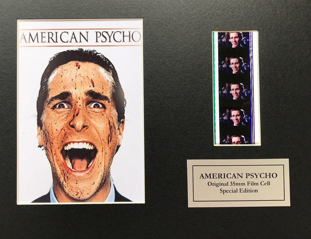 AMERICAN PSYCHO Handcrafted Presentation with Original 35mm Filmcell Memorabilia