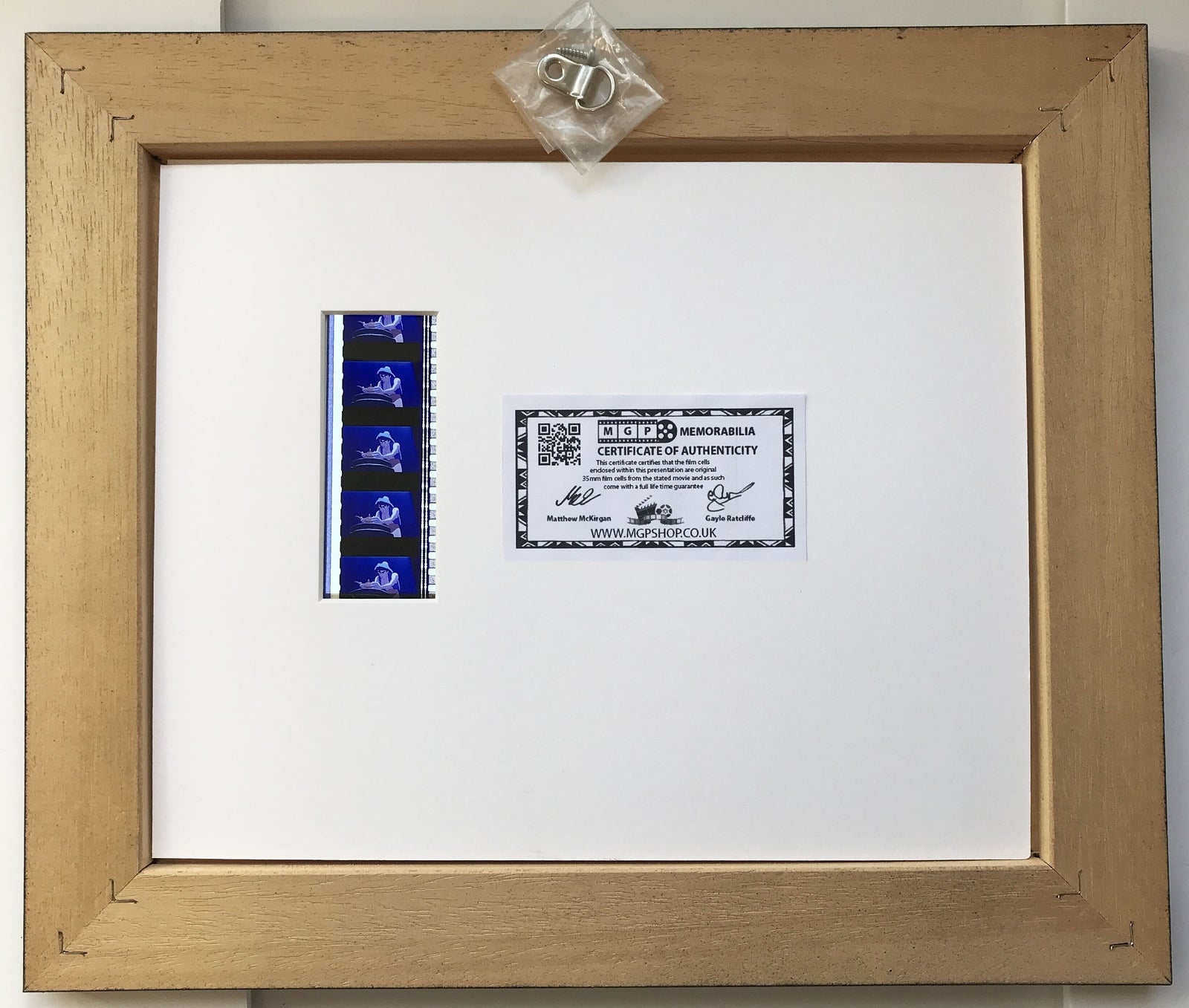 Hand crafted display featuring original 35mm film cells for ALADDIN 1992 fans