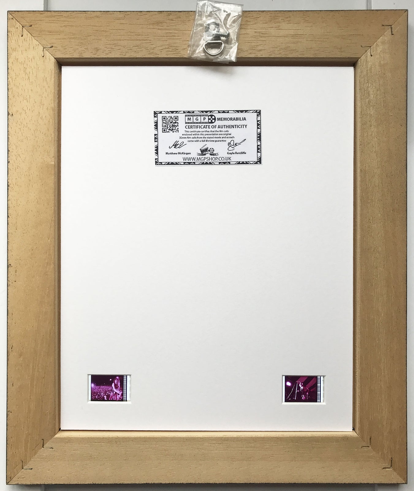 ALICE COOPER Original 35mm film Cell Memorabilia + Signed Repro + COA