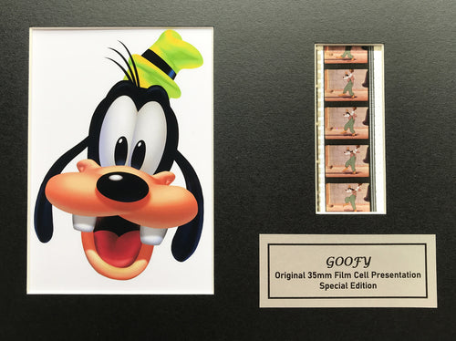 A GOOFY MOVIE Handcrafted Presentation with Original 35mm film Cell Memorabilia
