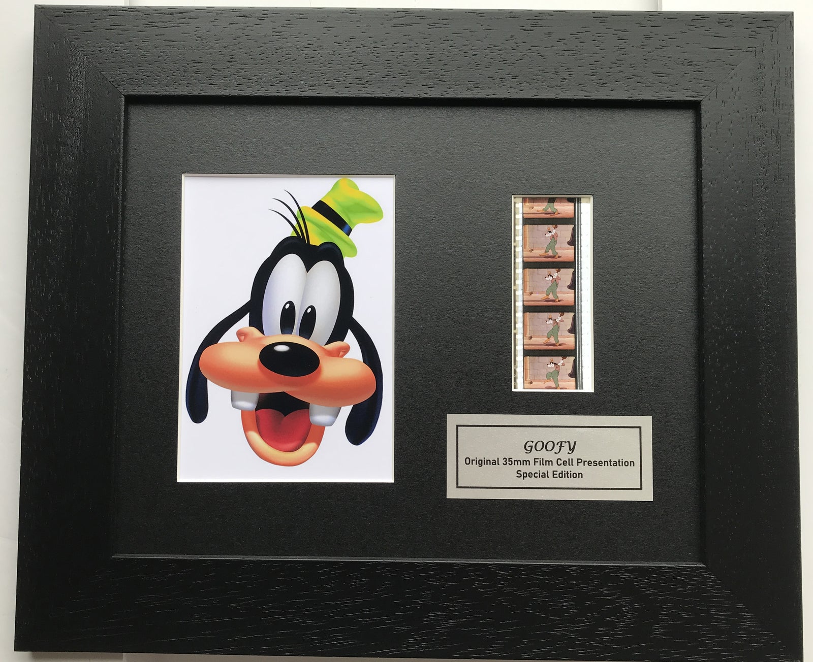 A GOOFY MOVIE Handcrafted Presentation with Original 35mm film Cell Memorabilia