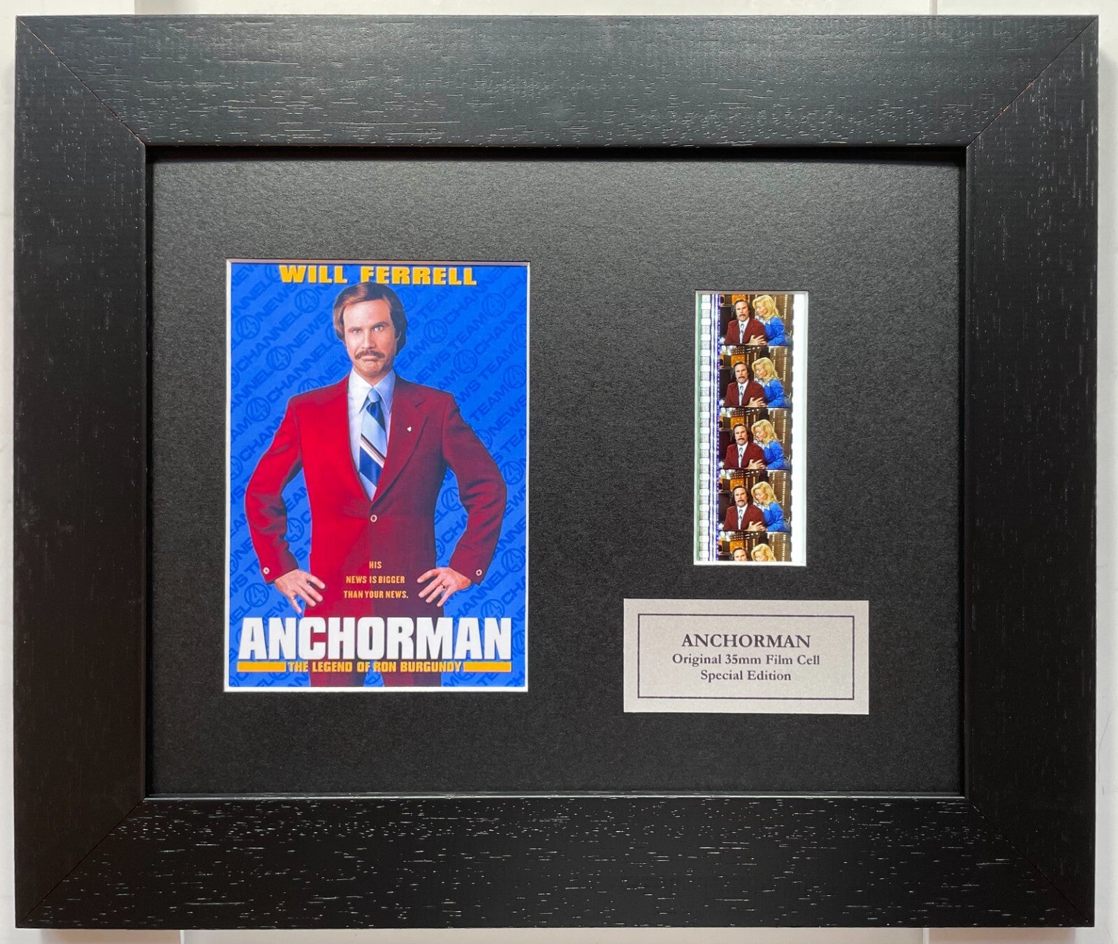 ANCHORMAN of 2004 (Will Ferrell) Original 35mm Film Cell Memorabilia + COA