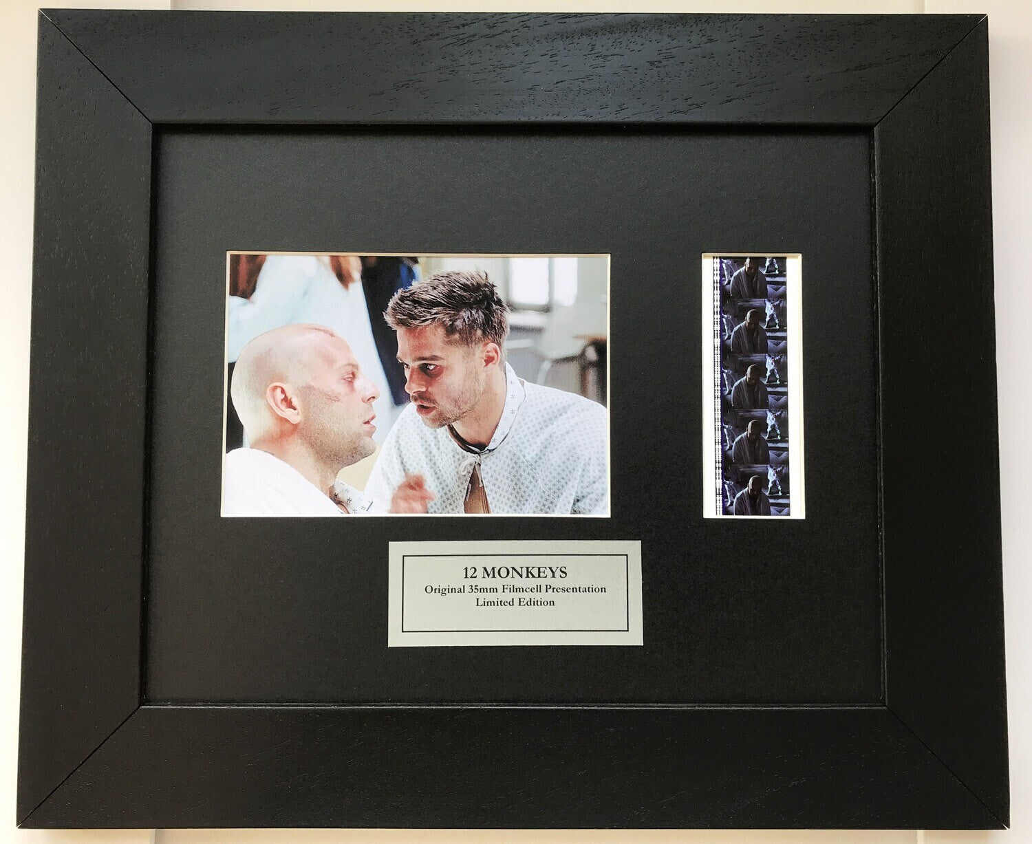 Hand crafted display featuring original 35mm film cells for 12 MONKEYS 1996 fans