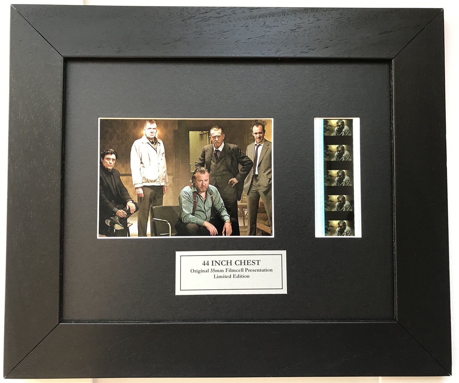 Hand crafted display featuring original 35mm film cells for 44 INCH CHEST fans