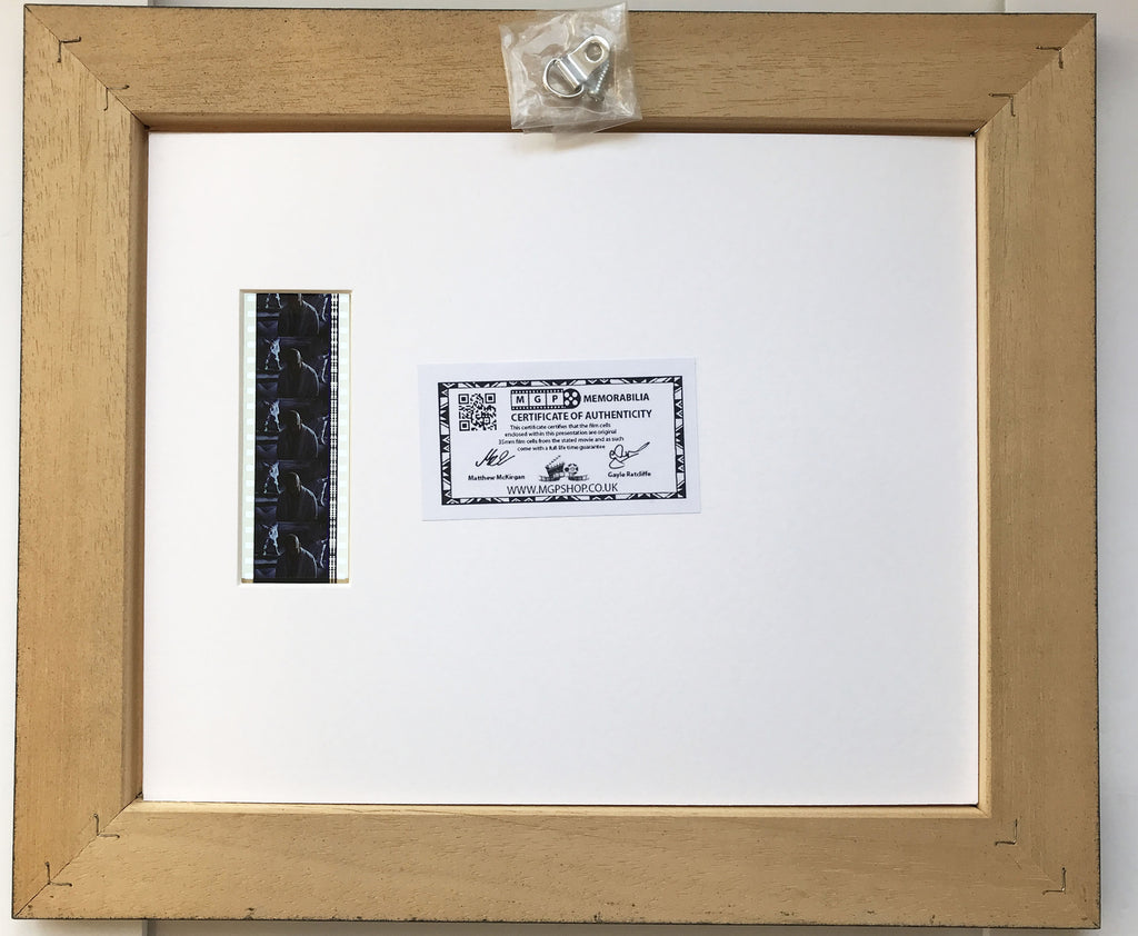 Hand crafted display featuring original 35mm film cells for 12 MONKEYS 1996 fans