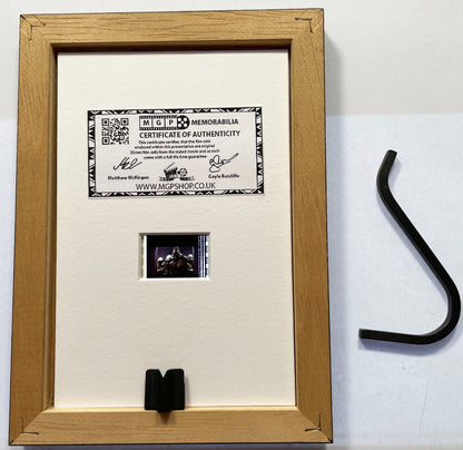 Handmade display featuring original Mini 35mm film cells for a GALAXY QUEST fan