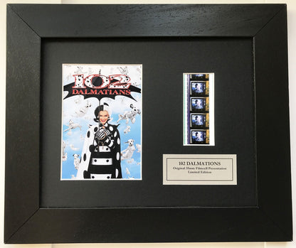 Handmade display featuring original 35mm film cells for 102 DALMATIANS 1996 fans