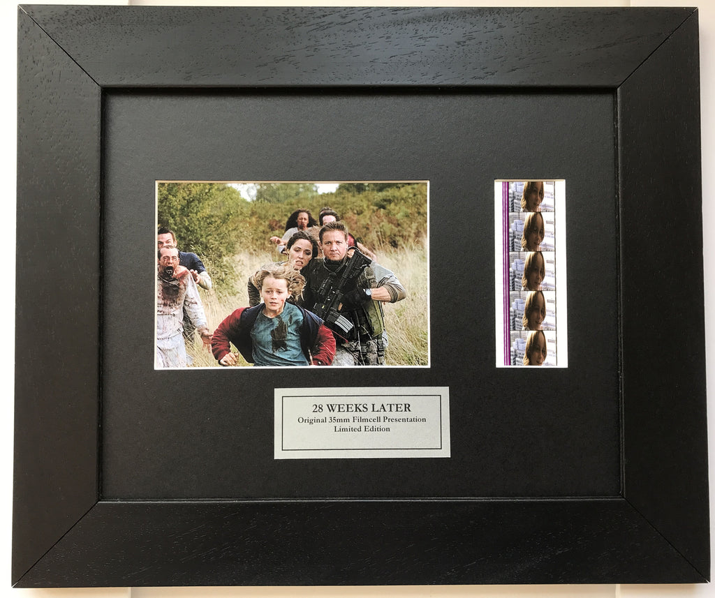 Hand crafted display featuring original 35mm film cells for 28 WEEKS LATER (2007) fans