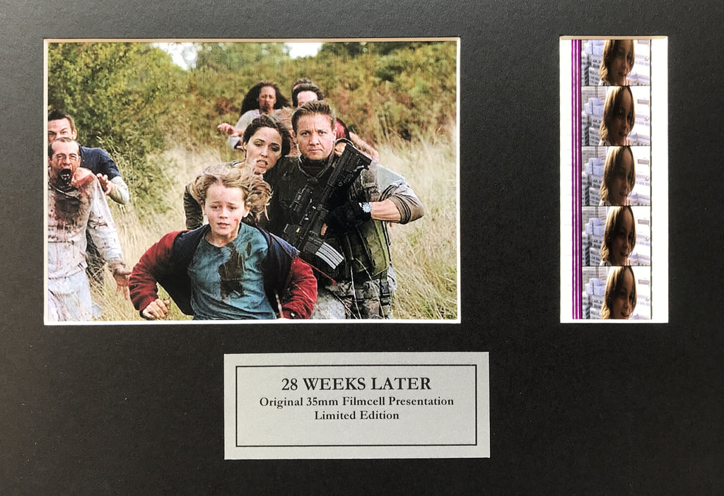 Hand crafted display featuring original 35mm film cells for 28 WEEKS LATER (2007) fans