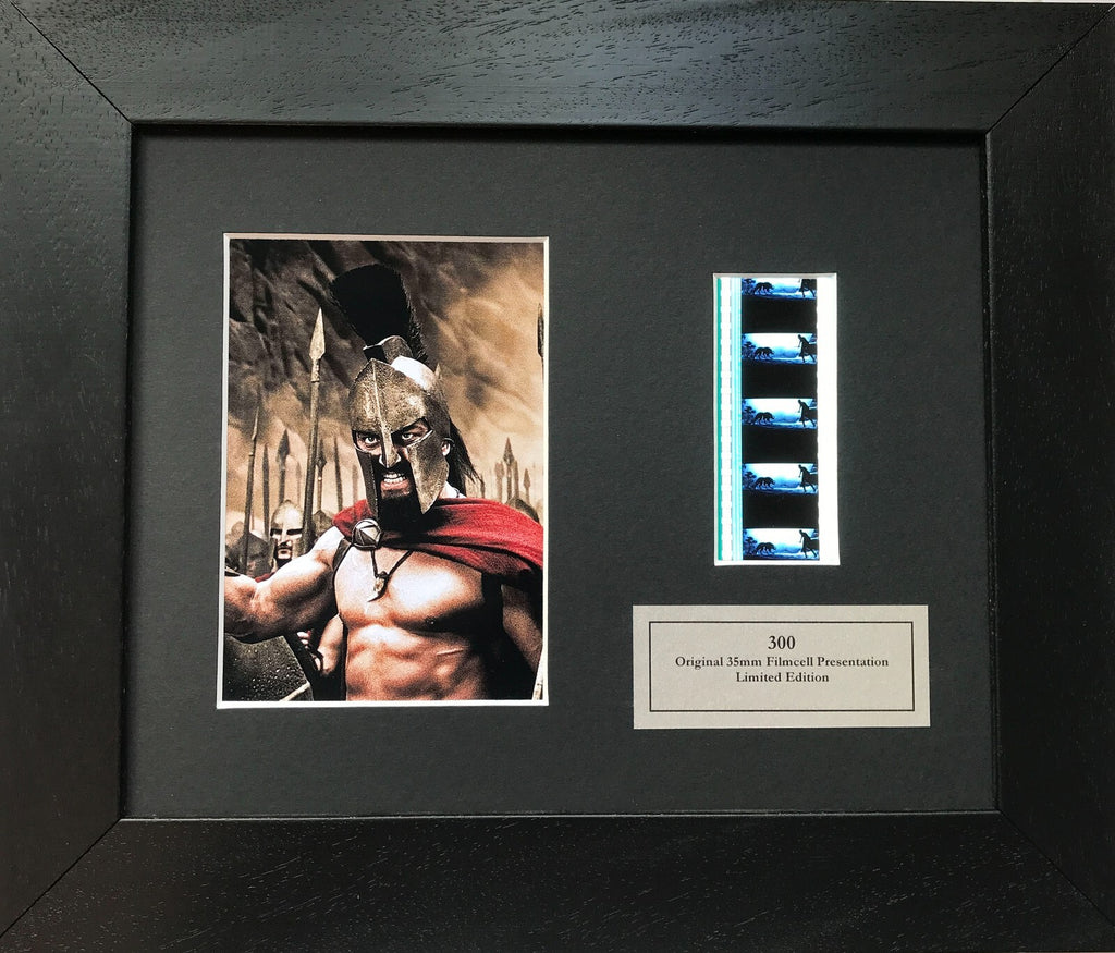 Hand crafted display featuring original 35mm film cells for 300 of 2006 fans