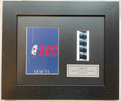 Hand crafted display featuring original 35mm film cells for SAW VI fans v2