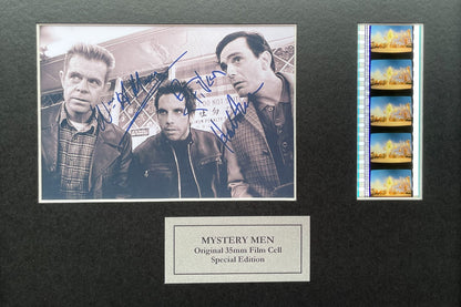 MYSTERY MEN Cast Signed Original Mini 35mm Film Cells set in Quality Wood Frame