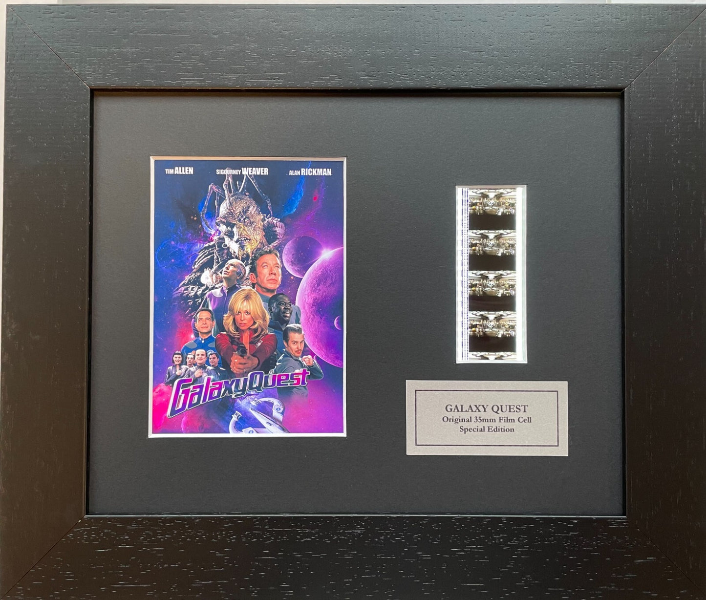 Handmade gift featuring original 35mm film cells for a GALAXY QUEST 1999 fan v1