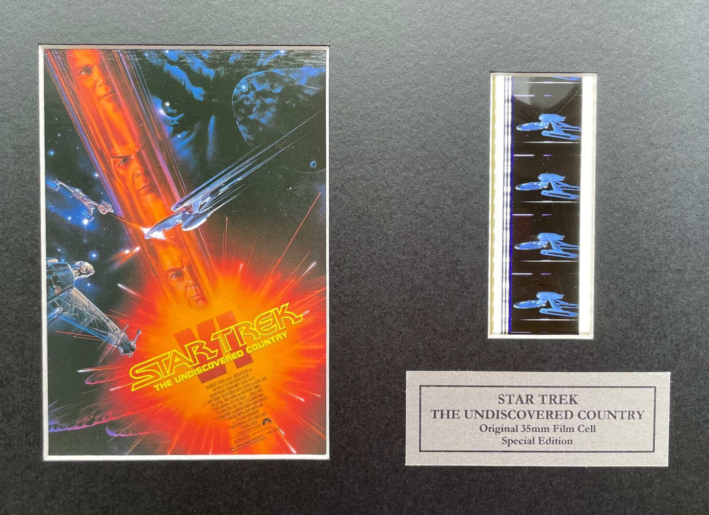 Hand crafted display featuring original film cells for Star Trek V1: Fans ver1